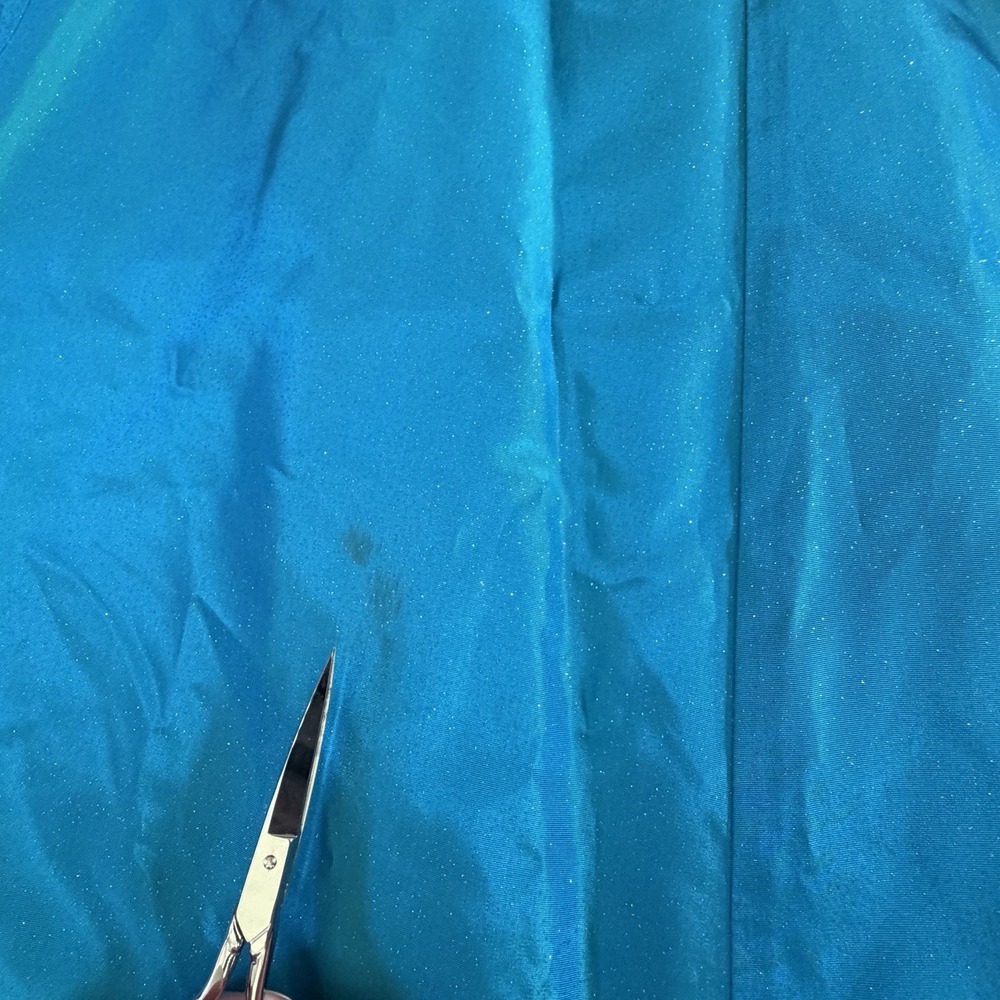 Vintage Gunne Sax Jessica McClintock 10 Strapless Shimmery Blue Satin Gown Dress - Picture 14 of 14